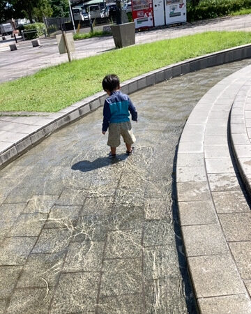 噴水公園へ⛲