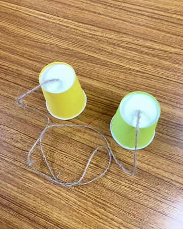 ミニ運動会と糸電話😆