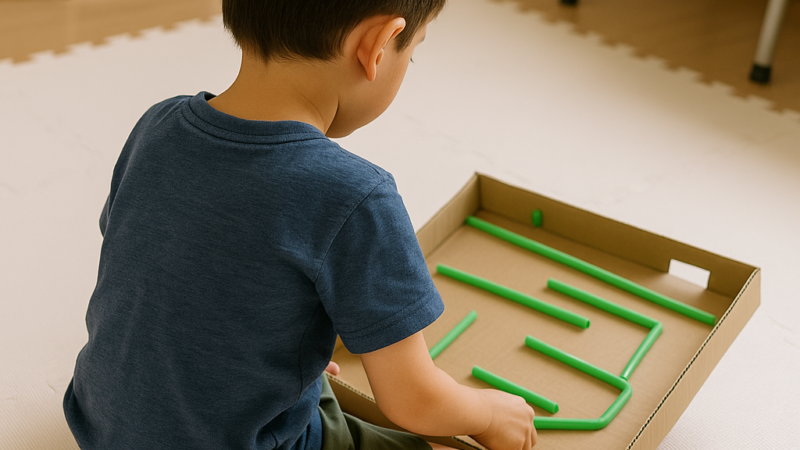 🎨段ボール工作で大冒険！ビー玉転がしを作ろう🎨