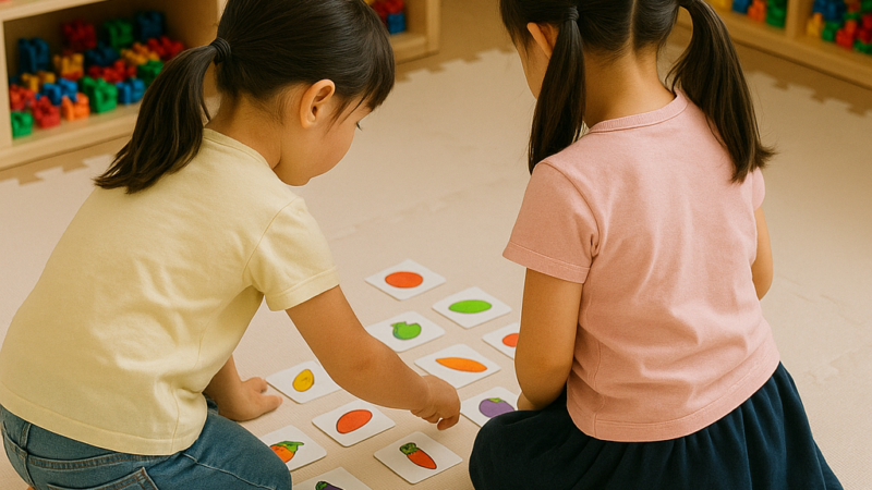 🍎絵合わせカードゲーム＆塗り絵タイム🍓