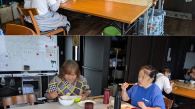 昼ご飯と食べてる風景